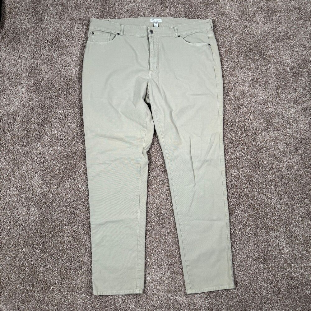 Peter Millar Crown Vintage Pants Mens 42x33 Beige Stretch Golf 5-Pocket